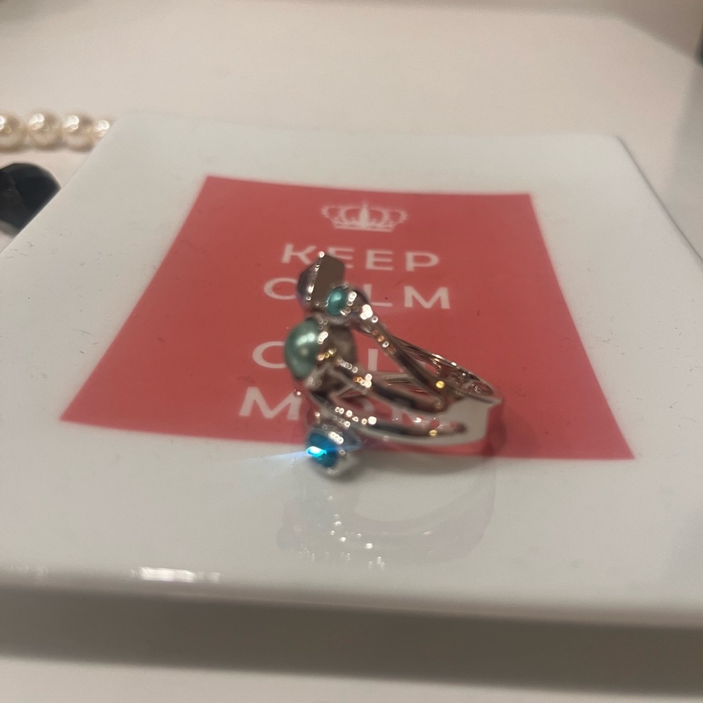 Elegant Multi-Color Gemstone Ring Set - Picture 5 of 6